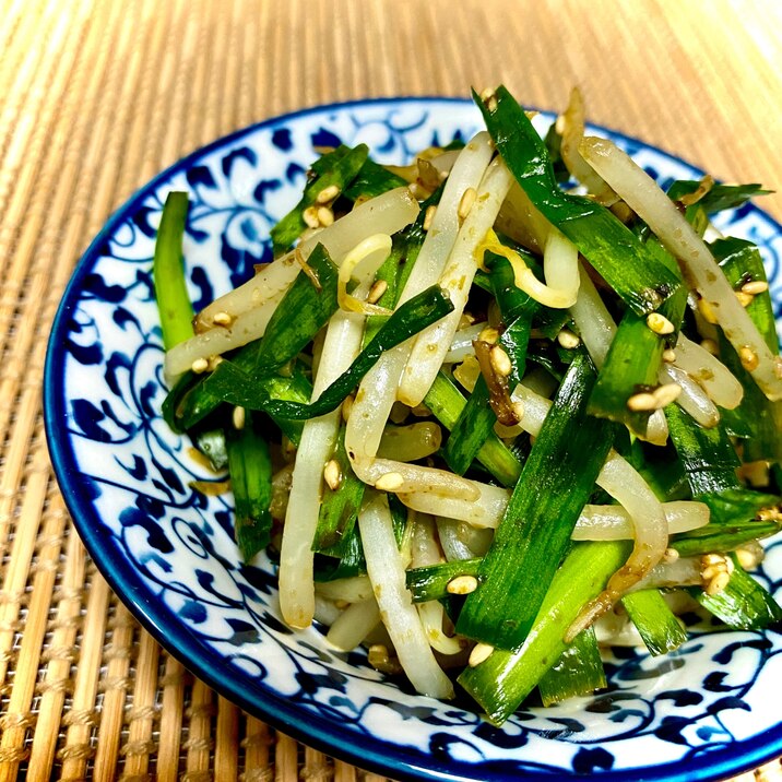 ニラともやしの海苔ナムル